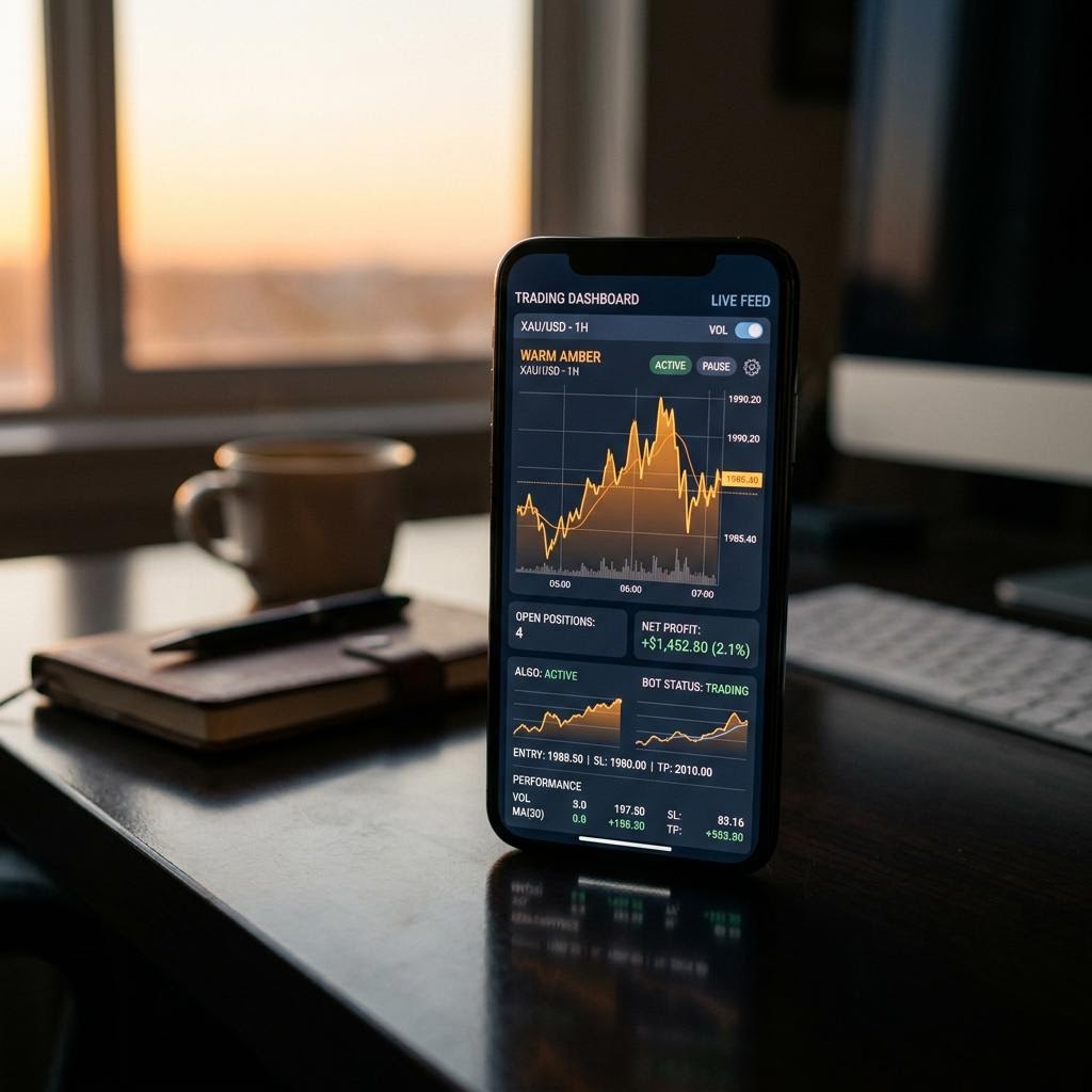 Pannello di controllo della piattaforma Parazax su smartphone